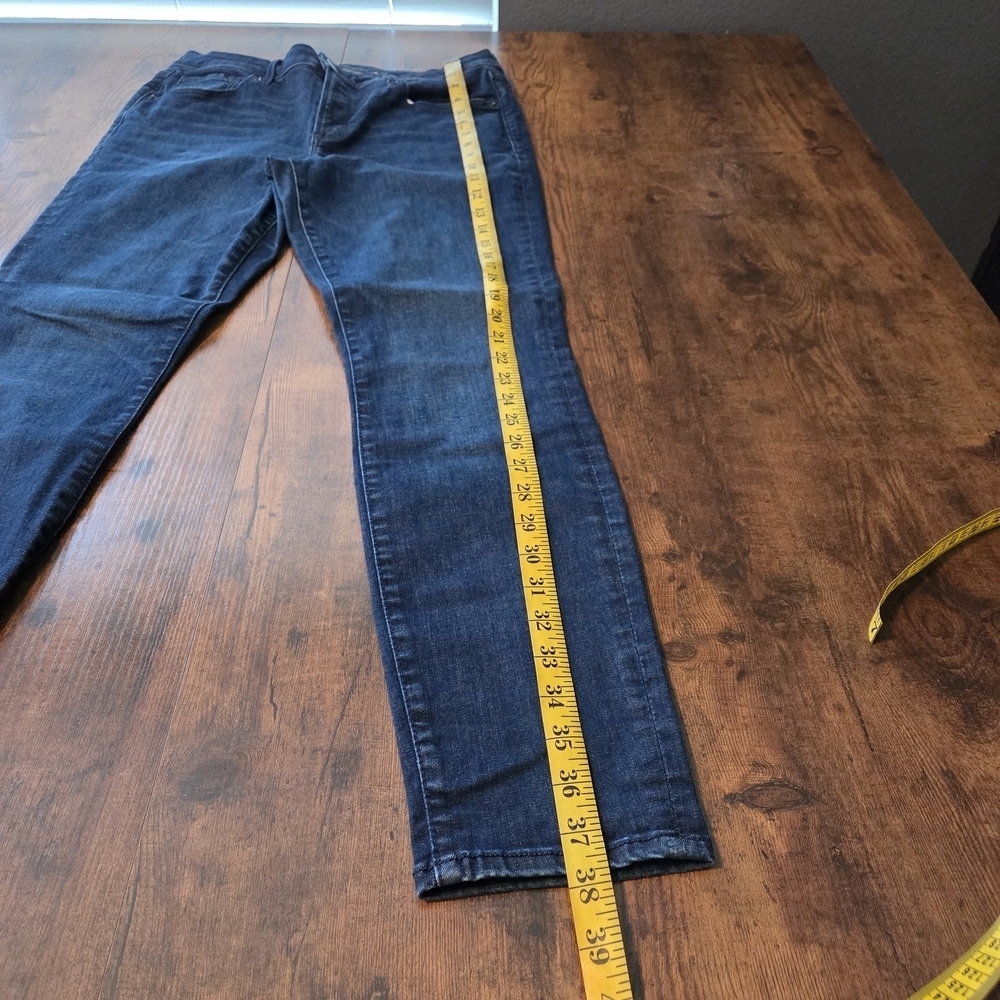 Old Navy Womens Rockstar Built In Sculpt Denim Jeans Dark Blue Wash Size 12 - Picture 4 of 9